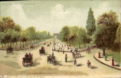 CPA Fantaisie Carte transparente Paris Avenue du Bois de Boulogne