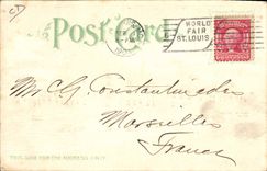 CPA Fantaisie Carte transparente World's Fair St Louis 1904 Palace of Electricity