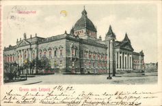 CPA Fantaisie Carte transparente Gruss aus Leipzig Reichsgericht