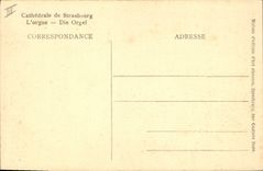 CPA Orgue Cathedrale de Strasbourg