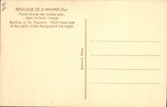 CPA Orgue Basilique de St Maximin Partie droite des stalles