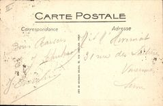 Postal PHARE el Treport Vapor que entra al puerto Barco