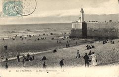 CPA Phare Le Treport La plage a maree basse