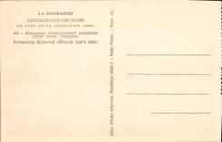 CPM Militaria Arromanches les Bains Le port de la Liberation Monument commemoratif provisoire