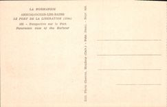 CPM Militaria Arromanches les Bains Le port de la Liberation Perspective sur le port