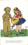 CPM Militaria Soldat Femme