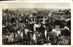 CPM Militaria Caen Juin Juillet 1944 Quartier Saint Jean Vers le sepulchre