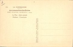 CPM Militaria Arromanches Les Bains Port Winston Churchill Le port Jetee centrale