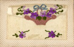 CPA Fantaisie Toilee Fleurs 