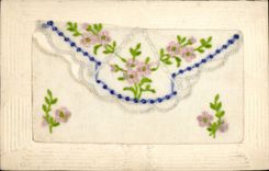 CPA Fantaisie Toilee Fleurs 