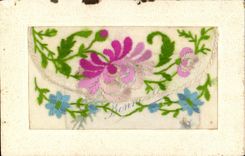 CPA Fantaisie Toilee Fleurs 