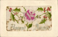 CPA Fantaisie Toilee Fleurs 