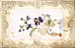 CPA Fantaisie Toilee Fleurs 