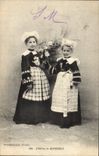 CPA Folklore Fillettes de Quimperle Enfants
