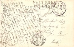 CPA Folklore Maries de Cornouailles Robe broderies d'or Mariage