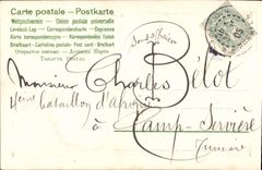 CPA Fantaisie Fleurs Moulin a vent