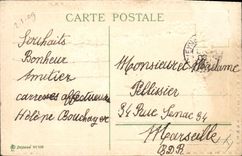 CPA Fantaisie Fleurs Fer a cheval