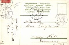 CPA Fantaisie Fleurs Colombe