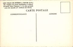 Postal Folclore Vino Vendimias las Bodegas de Byrrh tiene a Thuir Seis guardadas de cubas