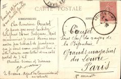 Postal Folclore Carretilla Toulon Mourillon el bulevar del litoral