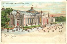 CPA Carte transparente Paris Exposition Universelle 1900 Le grand palais Champs Elysees
