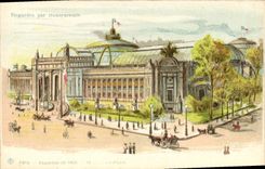 CPA Carte transparente Paris Exposition de 1900 Le Grand Palais