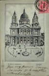 CPA Carte transparente London St Paul's Cathedral