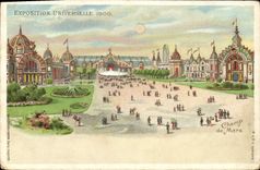 CPA Carte transparente Paris Exposition universelle de 1900 Champ de Mars