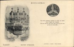 CPA Orgue Luxeuil les Bains Buffet d'orgues Les trois poissons sculptes en clef de voute