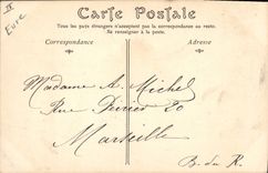 Postal Órgano el gran Andely Iglesia Notre Dame la nave vista toma del coro