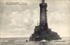 CPA Phare de la Vieille Vue prise du Raz Le Raz de Sein