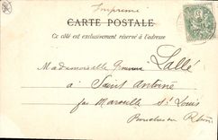 Postal Militaria Belfort la Estatua a pesar de todo trabaja de Mercie