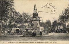 CPA Militaria Pontlieu Monument eleve a la memoire des soldats morts pour la patrie 1870
