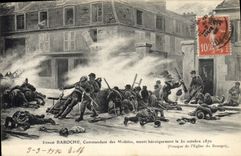 CPA Militaria Ernest Baroche Commandant des mobiles meurt heroiquement 