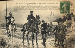 CPA Militaria Bataille de Champigny En parlementaire aux avant postes