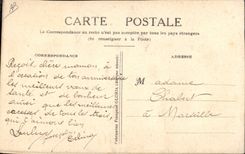 CPA Fantaisie Tissee Fer a cheval