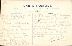 CPA Fantaisie Tissee Fer a cheval