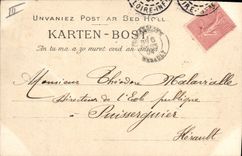 CPA Folklore Jeunes filles de Bannaclec et Scaer