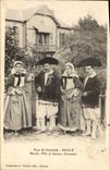 Vintage Postcard Folklore Country of Guerande Saille Marry Girl and best man