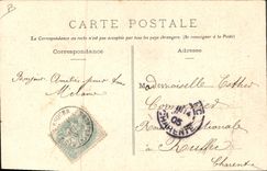 Vintage Postcard Folklore Country of Guerande Saille Marry Girl and best man