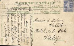 CPA Fantaisie Depart pour les Alpes Vaches 