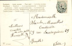 CPA Fantaisie Fleurs Fer a cheval Trefles