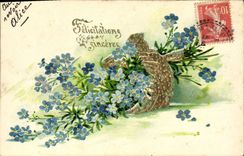 CPA Fantaisie Fleurs 