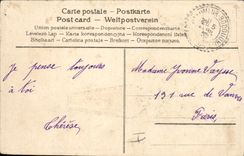 CPA Fantaisie Fleurs Poussin Oeuf