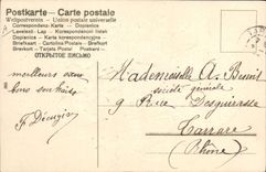 Vintage Postcard Fantasy Flowers Children Clock Clover