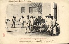 CPA Brouette Militaria La corvee de quartier