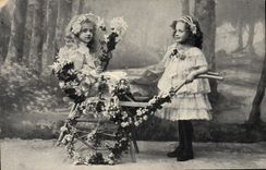 CPA Brouette Enfants