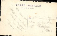 CPA Fantaisie Fleurs (dessin a la main) Hirondelles