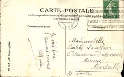 Vintage Postcard Fantaisie Woman Man has the Tabac cigarette (drawing has the hand)