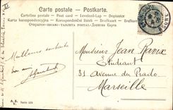 CPA Fantaisie Bonne annee Fer a cheval Trefles 